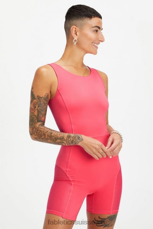 femmes brianna fierté onesie B0B6R1613 rouge magenta Fabletics