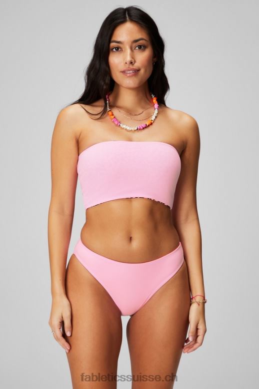 femmes haut de maillot de bain bandeau multi-usages B0B6R1503 ballerine brillante/orange flash pois safari/noir Fabletics