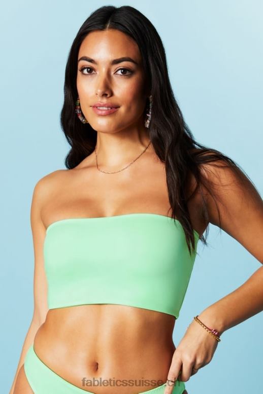femmes haut de maillot de bain bandeau multi-usages B0B6R1506 chaux sucrée/hyper gazon Fabletics