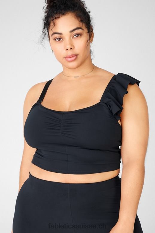 femmes haut à volants mellie B0B6R1694 noir Fabletics