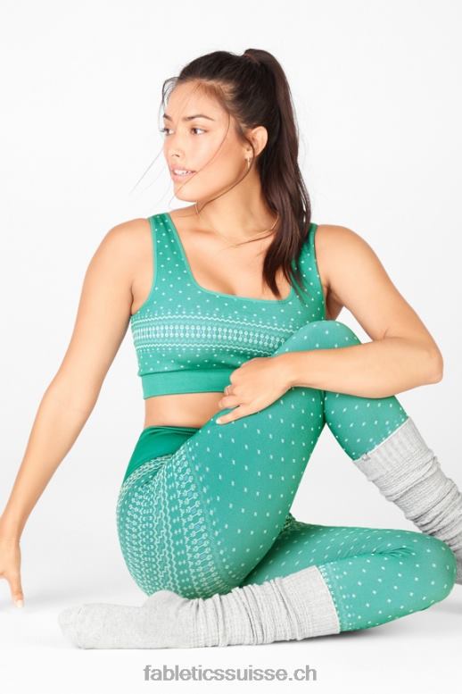 femmes houx soutien-gorge sans couture B0B6R1695 jade foncé/heure d\'or/blanc Fabletics