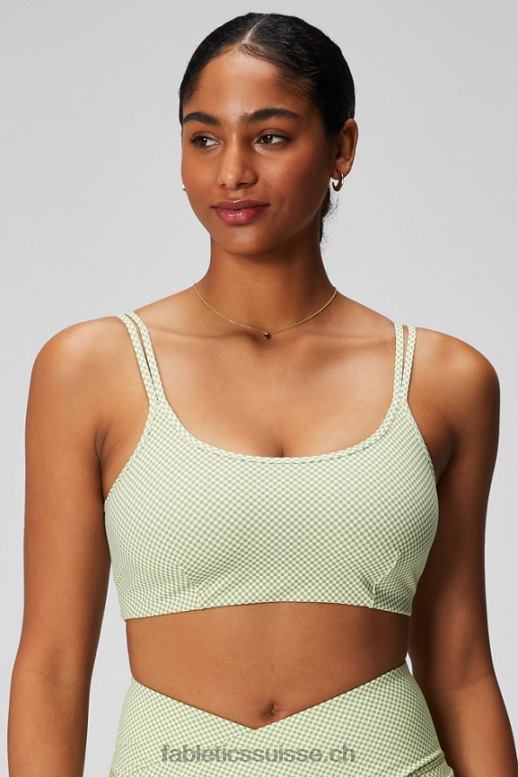 femmes soutien-gorge croisé à faible impact B0B6R1518 violon micro-vérification Fabletics