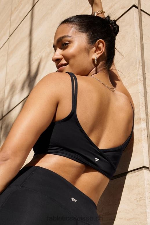femmes soutien-gorge croisé à faible impact B0B6R1520 noir Fabletics
