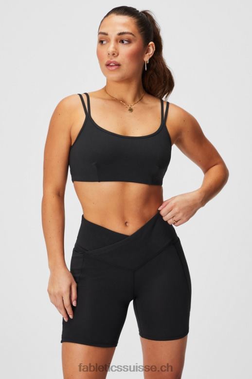 femmes soutien-gorge croisé à faible impact B0B6R1520 noir Fabletics