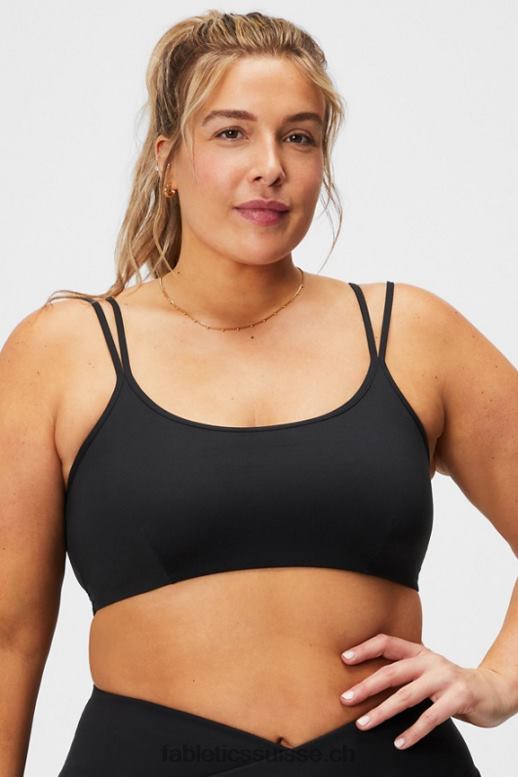 femmes soutien-gorge croisé à faible impact B0B6R1521 noir Fabletics