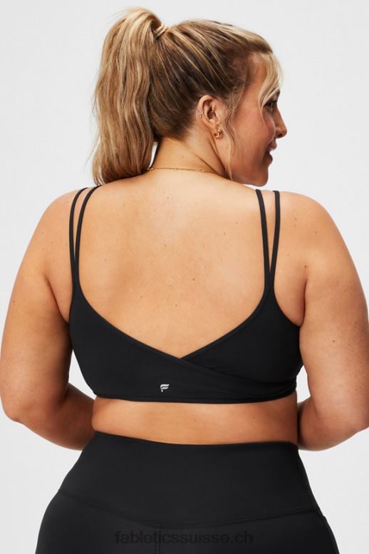 femmes soutien-gorge croisé à faible impact B0B6R1521 noir Fabletics
