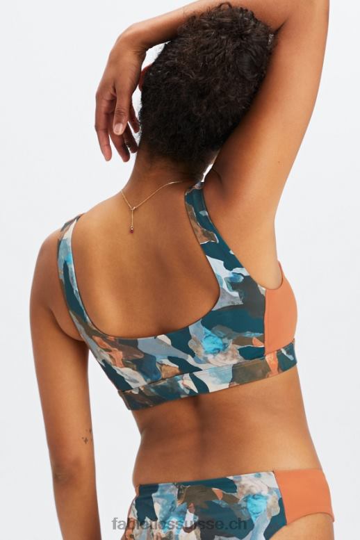 femmes soutien-gorge de bain à dos échancré B0B6R1606 pinceau camo/séquoia Fabletics