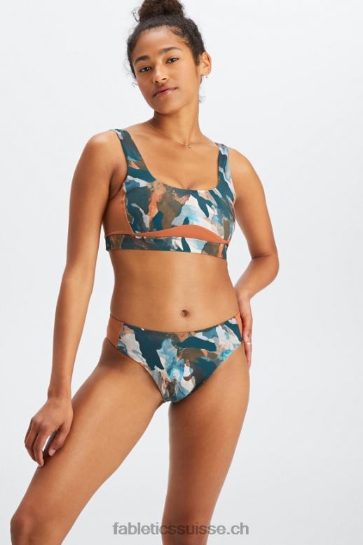 femmes soutien-gorge de bain à dos échancré B0B6R1606 pinceau camo/séquoia Fabletics
