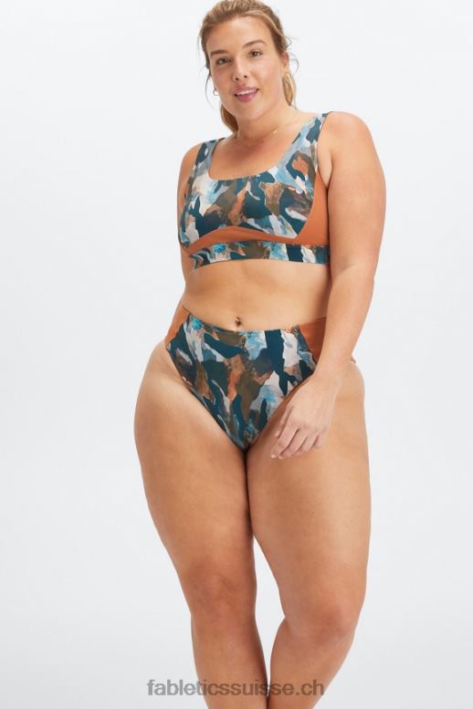 femmes soutien-gorge de bain à dos échancré B0B6R1607 pinceau camo/séquoia Fabletics