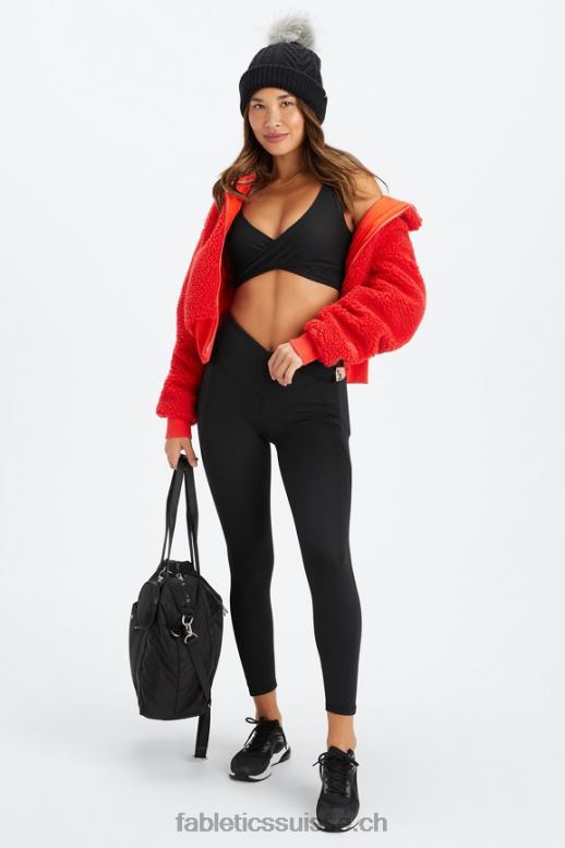 femmes soutien-gorge de sport croisé à faible impact B0B6R1513 noir Fabletics