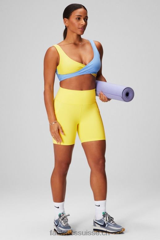 femmes soutien-gorge de sport croisé à faible impact B0B6R1514 journée ensoleillée/jacinthe des bois Fabletics