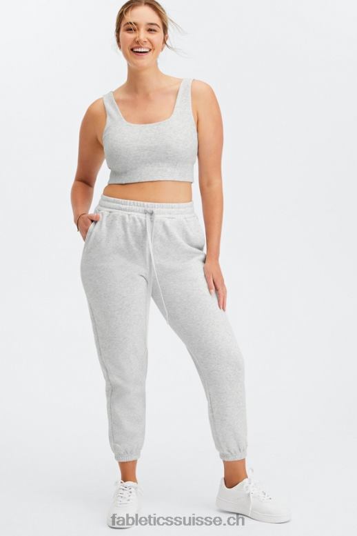 femmes soutien-gorge de sport d\'automne à faible impact B0B6R1599 gris clair chiné Fabletics