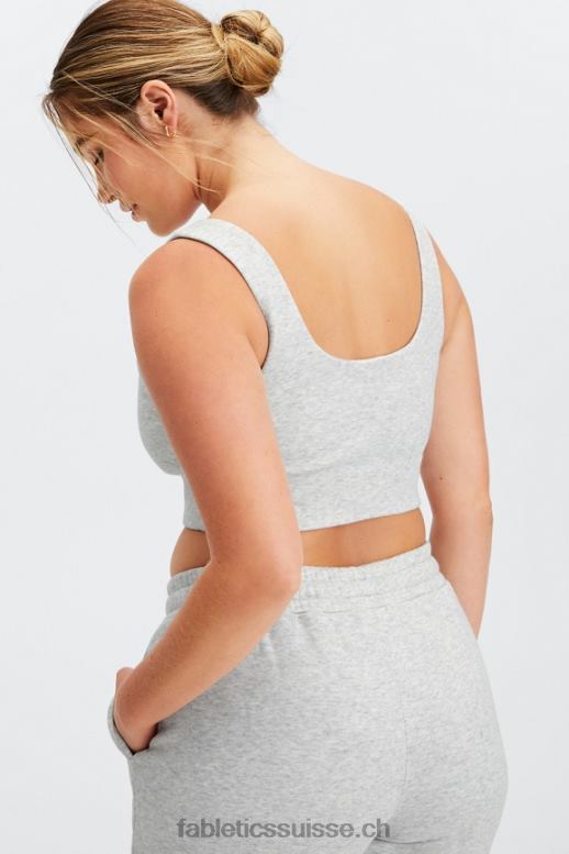femmes soutien-gorge de sport d\'automne à faible impact B0B6R1599 gris clair chiné Fabletics
