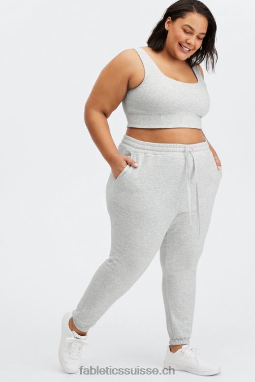 femmes soutien-gorge de sport d\'automne à faible impact B0B6R1600 gris clair chiné Fabletics