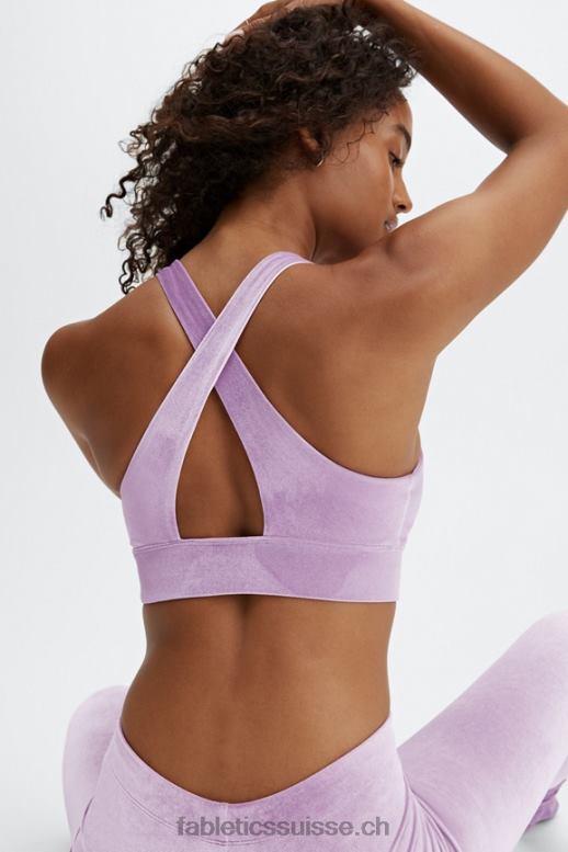 femmes soutien-gorge de sport en velours torsadé oasis B0B6R1638 lilas brillant Fabletics