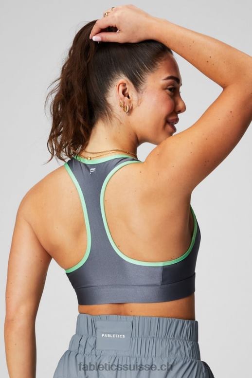 femmes soutien-gorge de sport à faible impact B0B6R1489 éclat nuage d\'orage/chaux sucrée Fabletics