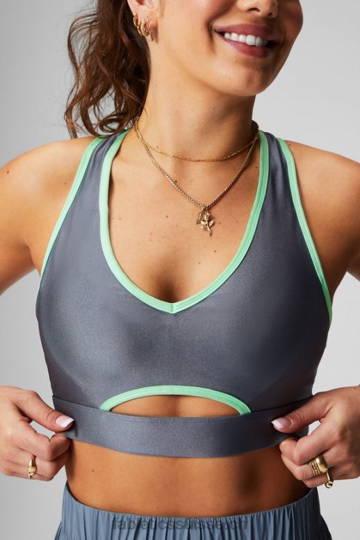 femmes soutien-gorge de sport à faible impact B0B6R1489 éclat nuage d\'orage/chaux sucrée Fabletics