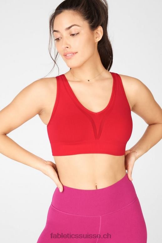 femmes soutien-gorge de sport à faible impact katrina B0B6R1660 pomme rouge Fabletics