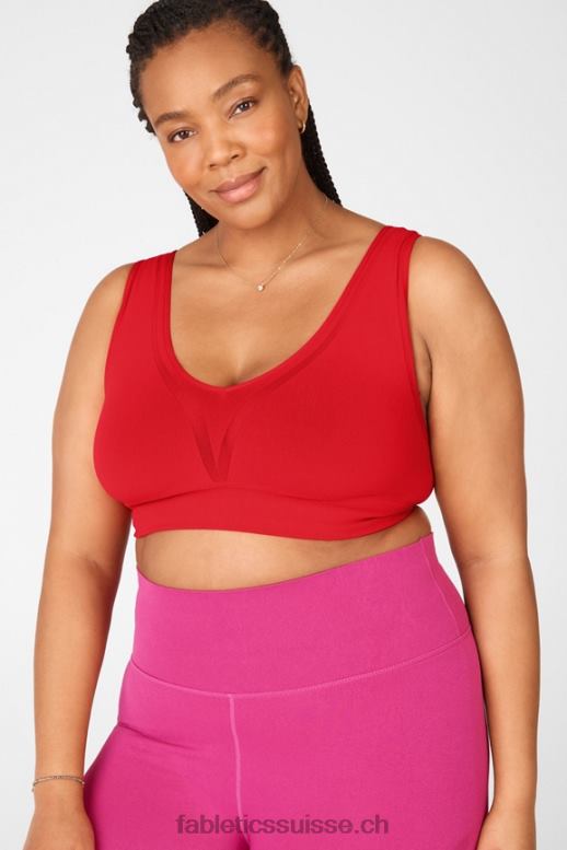 femmes soutien-gorge de sport à faible impact katrina B0B6R1661 pomme rouge Fabletics