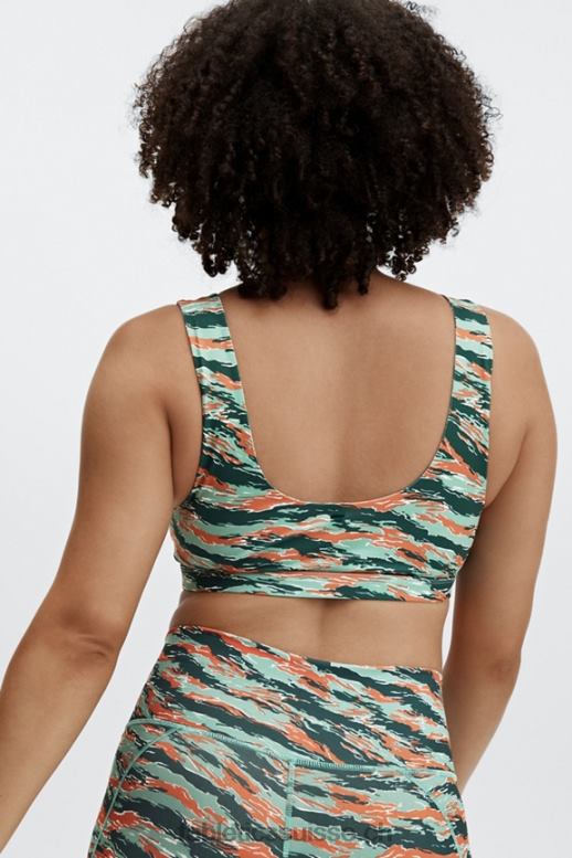 femmes soutien-gorge de sport à faible impact lola B0B6R1623 camouflage tigre Fabletics
