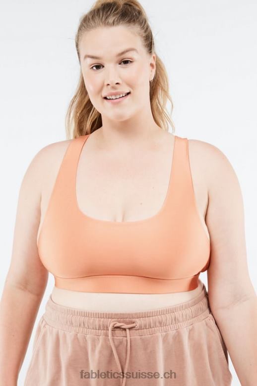 femmes soutien-gorge de sport à faible impact yesi shine B0B6R1642 éclat d'abricot frais Fabletics