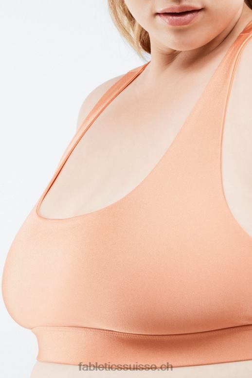 femmes soutien-gorge de sport à faible impact yesi shine B0B6R1642 éclat d\'abricot frais Fabletics