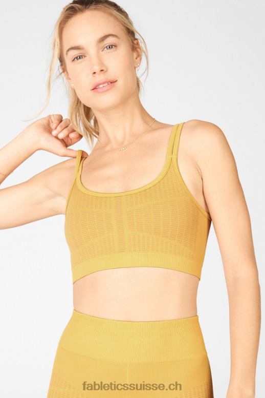 femmes soutien-gorge de sport sans coutures ivana B0B6R1664 pâte foncée/dorée Fabletics