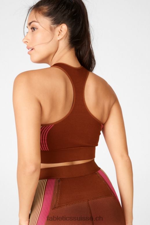 femmes soutien-gorge de sport sans coutures kelsea B0B6R1670 java/tapioca/peluche rose Fabletics