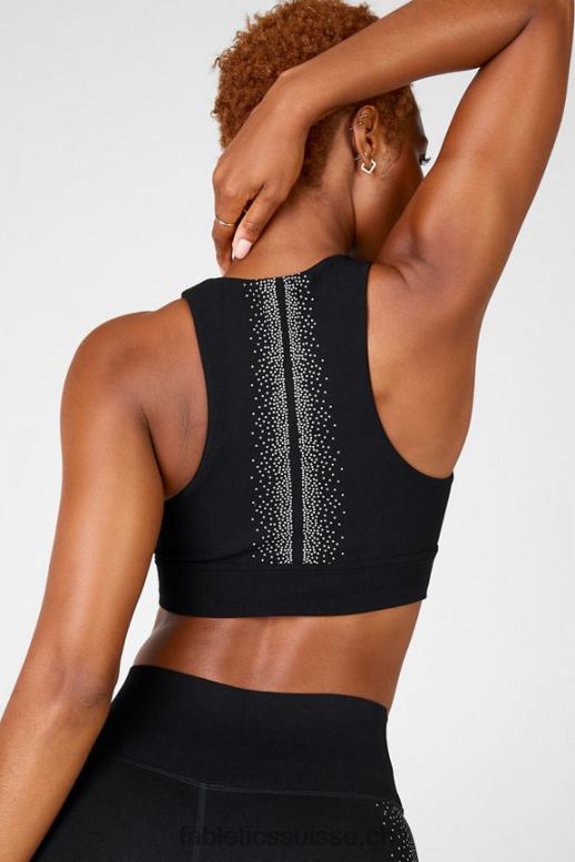 femmes soutien-gorge en tricot sculpté réfléchissant Oaklyn B0B6R1686 noir/argent réfléchissant Fabletics