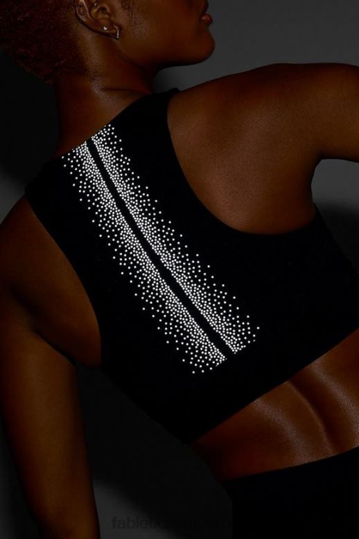 femmes soutien-gorge en tricot sculpté réfléchissant Oaklyn B0B6R1686 noir/argent réfléchissant Fabletics