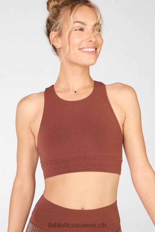 femmes soutien-gorge en tricot sculpté réfléchissant Oaklyn B0B6R1687 marron/argent réfléchissant Fabletics