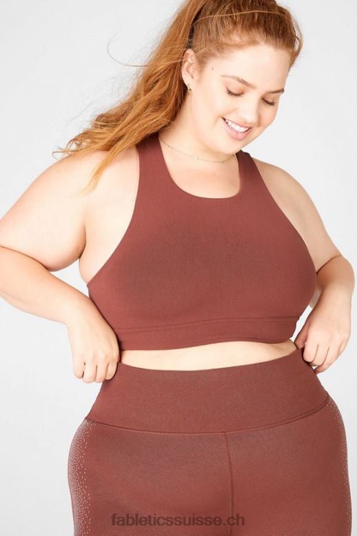 femmes soutien-gorge en tricot sculpté réfléchissant Oaklyn B0B6R1688 marron/argent réfléchissant Fabletics