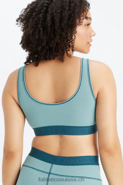 femmes soutien-gorge gaufré B0B6R1532 vague arctique/onde de minuit Fabletics