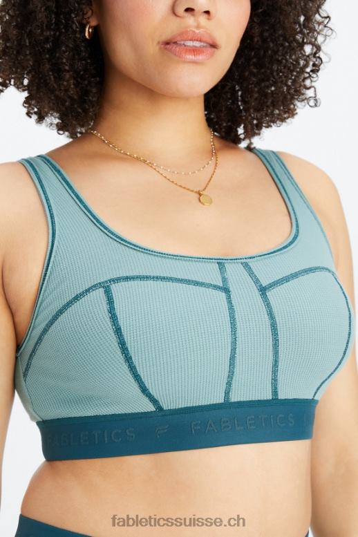 femmes soutien-gorge gaufré B0B6R1532 vague arctique/onde de minuit Fabletics