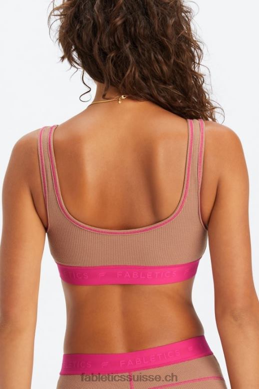 femmes soutien-gorge gaufré B0B6R1534 peluche/fuchsia Fabletics