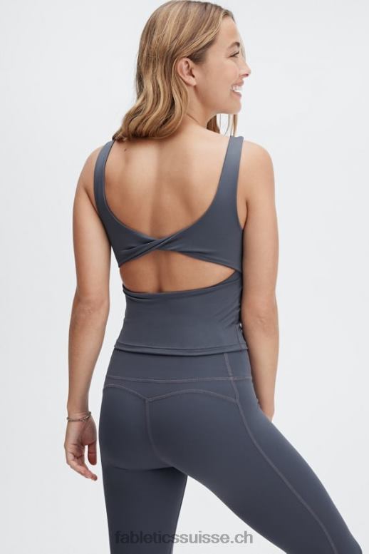 femmes soutien-gorge intégré Oasis Twist B0B6R1495 étain Fabletics