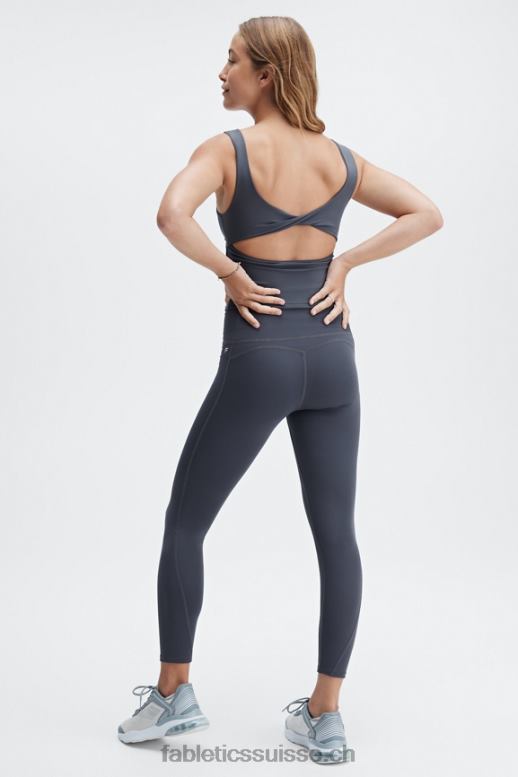 femmes soutien-gorge intégré Oasis Twist B0B6R1495 étain Fabletics