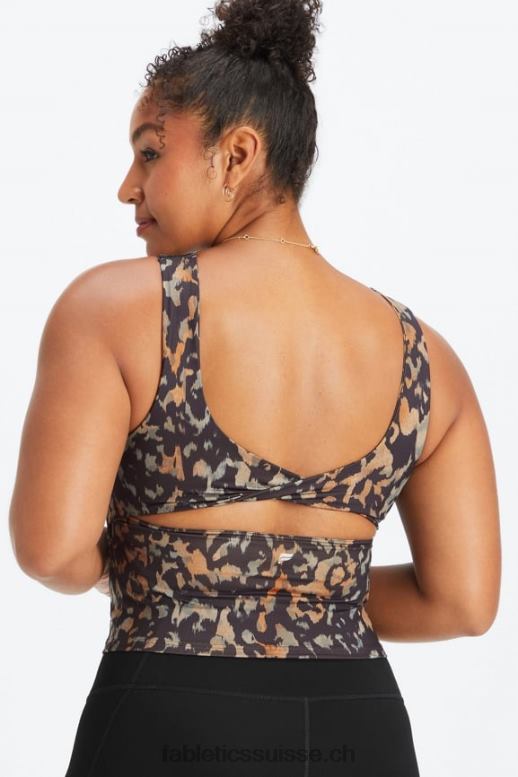 femmes soutien-gorge intégré Oasis Twist B0B6R1497 camouflage sauvage Fabletics