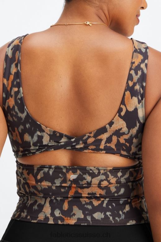 femmes soutien-gorge intégré Oasis Twist B0B6R1497 camouflage sauvage Fabletics