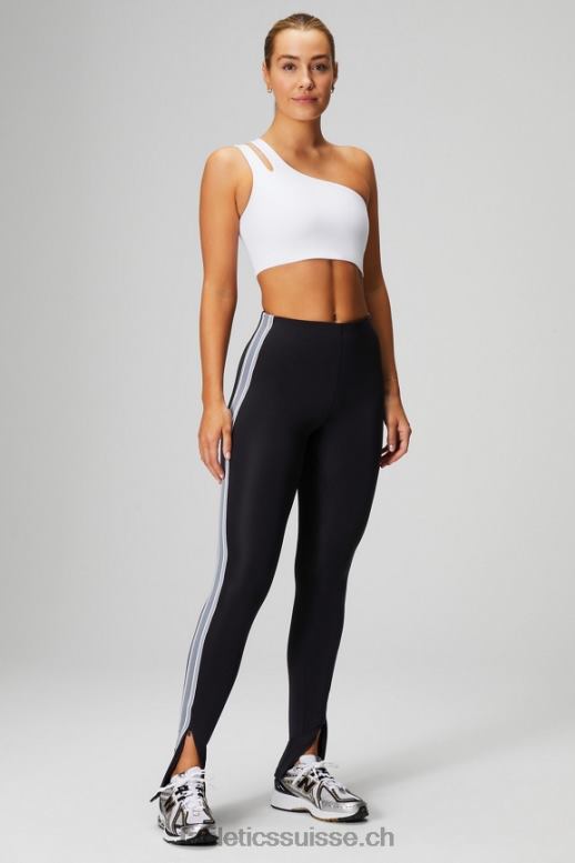 femmes soutien-gorge midi asymétrique à double bretelle B0B6R1487 blanc classique Fabletics