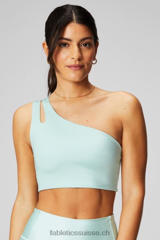 femmes soutien-gorge midi asymétrique à double bretelle B0B6R1493 éclat au brouillard salin Fabletics