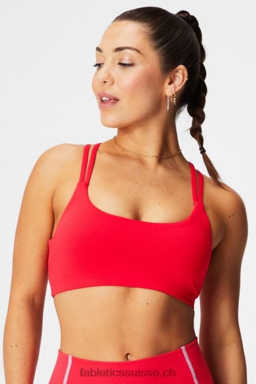 femmes soutien-gorge principal à faible impact B0B6R1450 cerise classique Fabletics