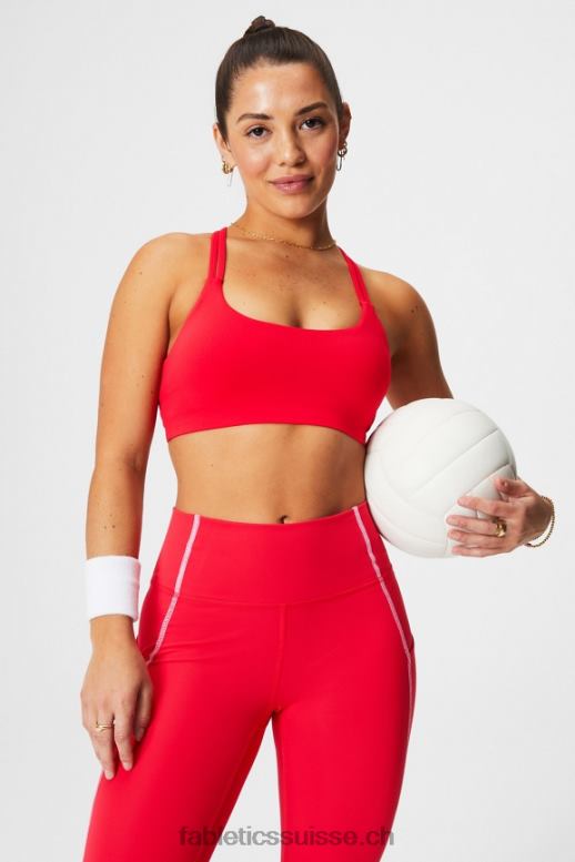 femmes soutien-gorge principal à faible impact B0B6R1450 cerise classique Fabletics