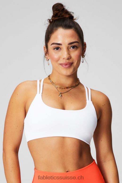 femmes soutien-gorge principal à faible impact B0B6R1451 blanc classique Fabletics
