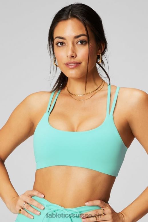 femmes soutien-gorge principal à faible impact B0B6R1453 néon au bord de la piscine Fabletics