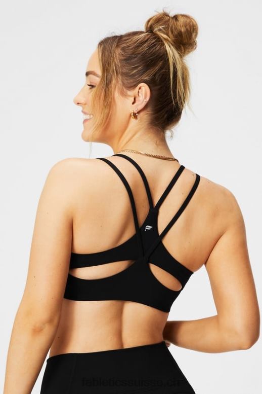 femmes soutien-gorge principal à faible impact B0B6R1454 noir Fabletics