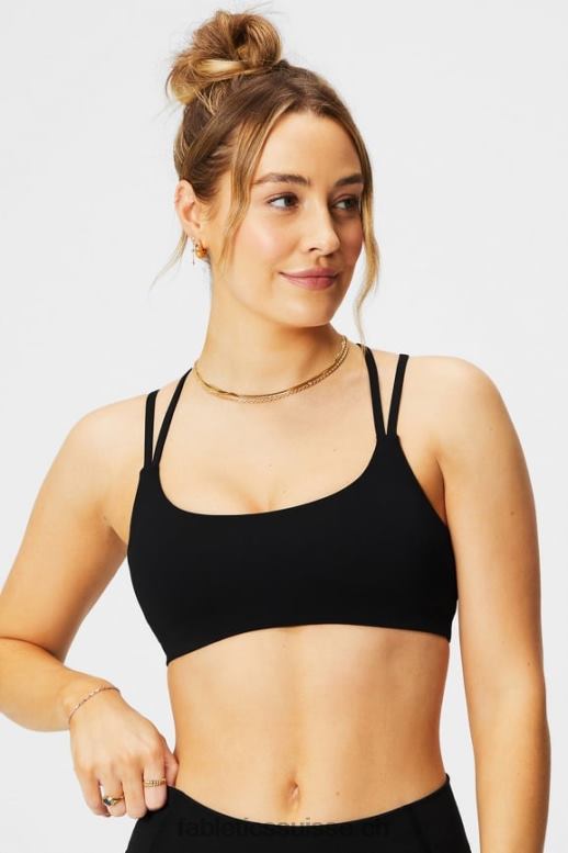 femmes soutien-gorge principal à faible impact B0B6R1454 noir Fabletics