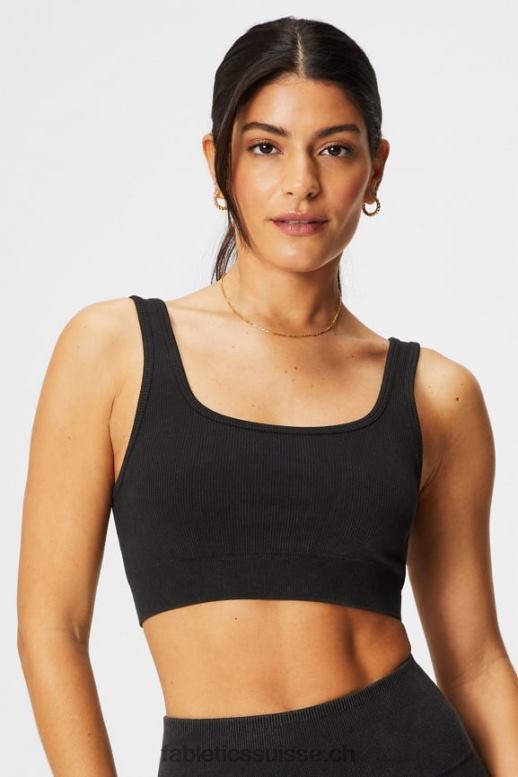 femmes soutien-gorge sans coutures à dos échancré B0B6R1483 millésime noir Fabletics