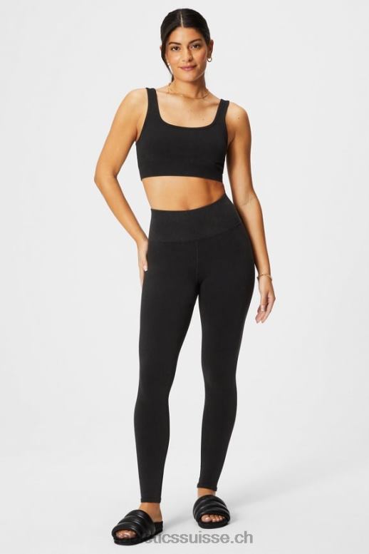 femmes soutien-gorge sans coutures à dos échancré B0B6R1483 millésime noir Fabletics