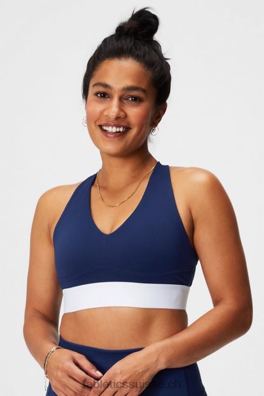 femmes toute la journée tous les jours soutien-gorge 100 B0B6R1462 marine collégiale/blanc classique Fabletics